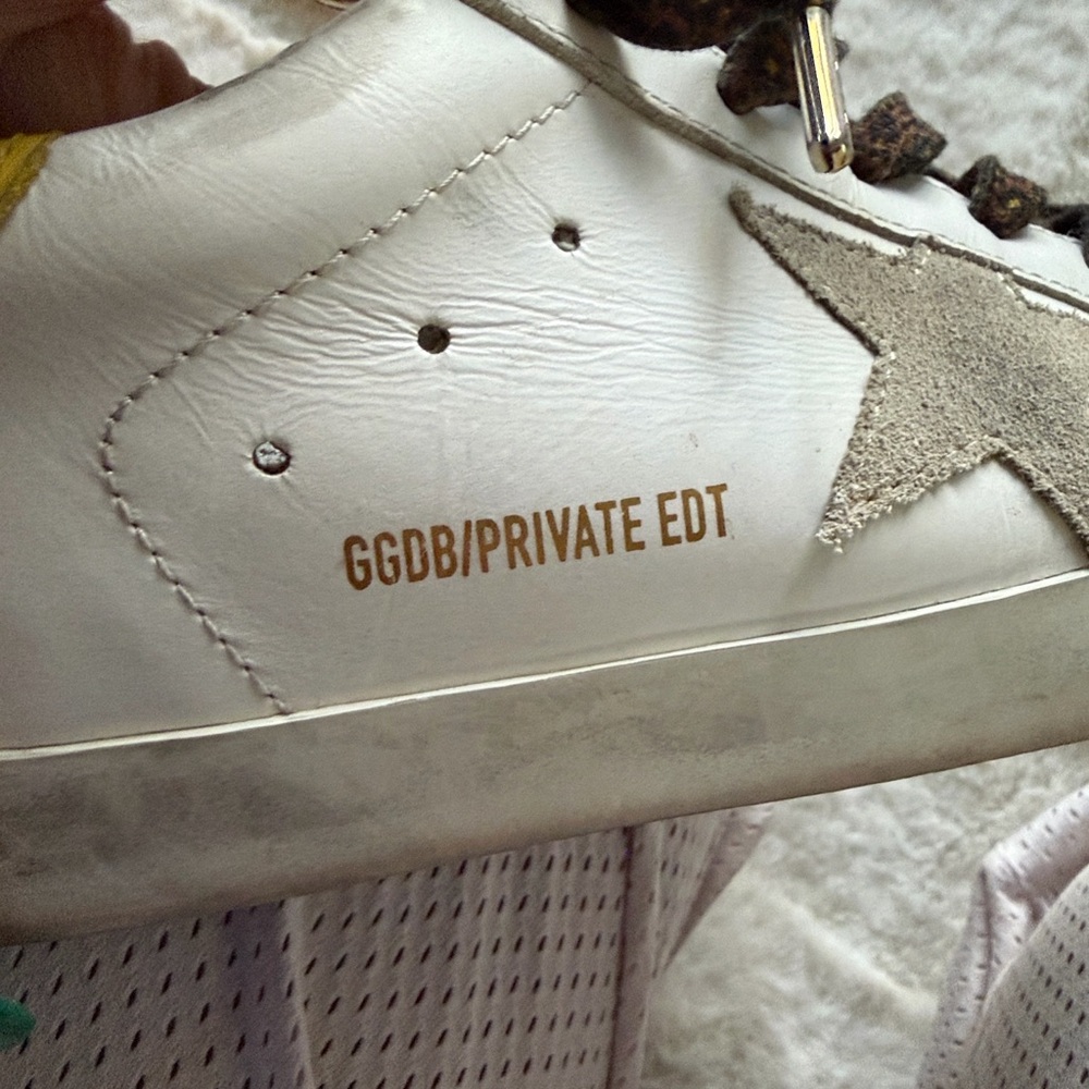 Golden Goose White and Yellow Sneakers - Picture 5 of 13